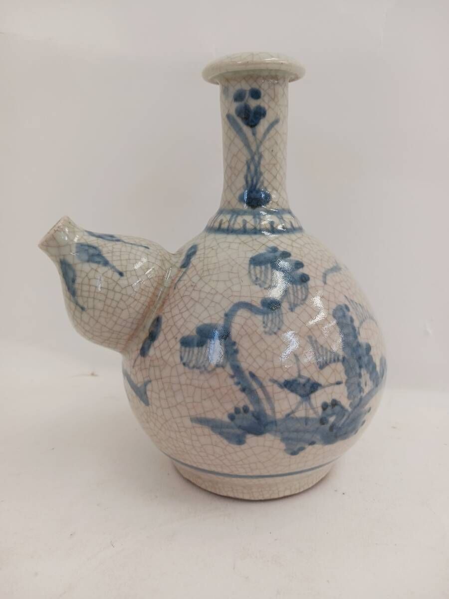 骨董茶道具】古伊万里 染付 乳瓶 水注 水瓶 年代、作者不明 茶道具