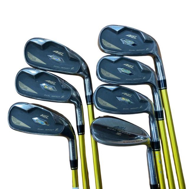 中古】 つるや AXEL DUAL IMPACT Z MM 9S アイアンセット IR AXEL DUAL