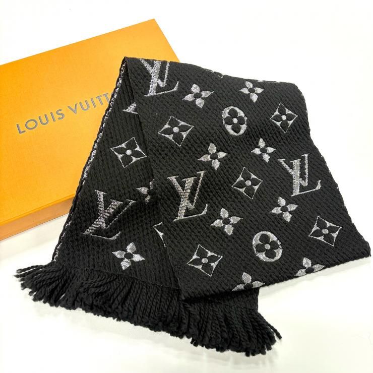 LOUIS VUITTON エシャルプ・ロゴマニア ノワール マフラー M75833