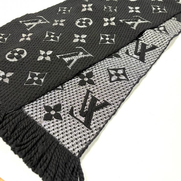 LOUIS VUITTON エシャルプ・ロゴマニア ノワール マフラー M75833