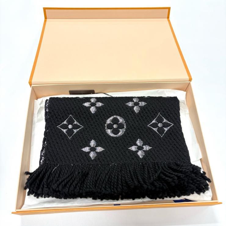 LOUIS VUITTON エシャルプ・ロゴマニア ノワール マフラー M75833