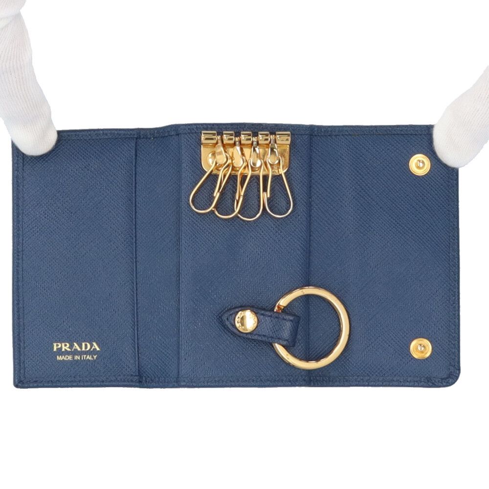 プラダ サフィアーノ キーケース レザー ユニセックス PRADA 中古
