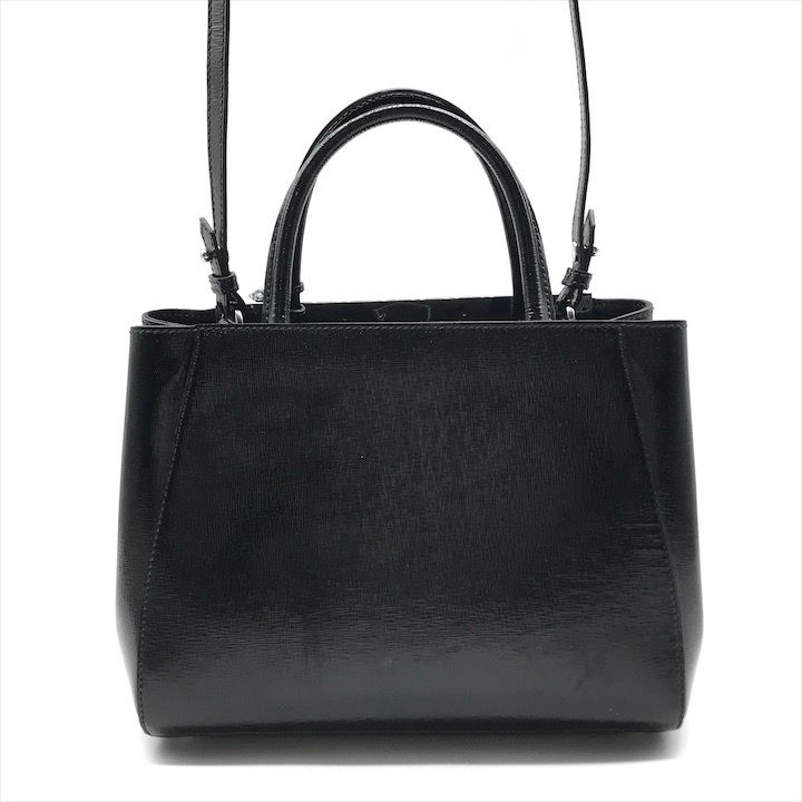 FENDI ブラックエナメル ハンドバッグ 美品 FENDI フェンディ エナメル トゥージュール 2WAY ハンド