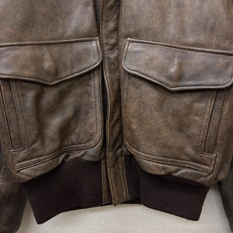 80s-90s バナリパ フライトレザージャケット レザーブルゾン 40 80年代 BANANA REPUBLIC TRAVEL バナナリパブリック レザーブルゾン