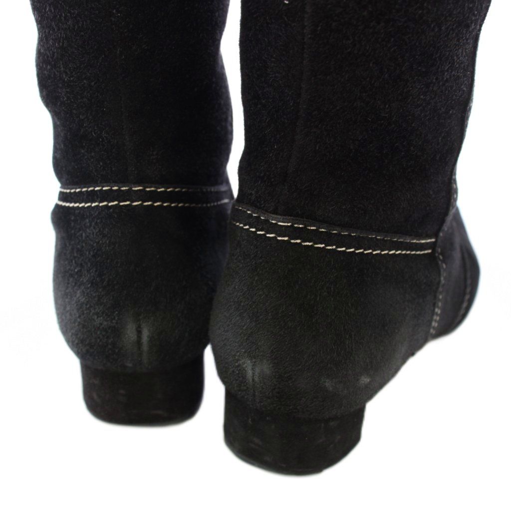 未使用級 TOD’S トッズ ロングブーツ スエード ブラック TOD'S（トッズ） TODS ニーハイブーツ XXW0ZP0Y340BYE スウェード