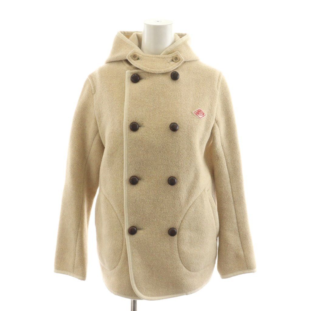 ダントン DANTON ウールモッサダブルジャケット コート フード 34