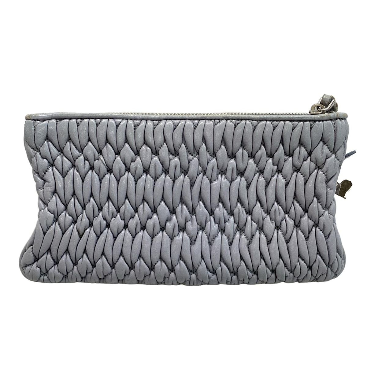 miumiu(ミュウミュウ) リストレット マテラッセ ブルーグレー レザー