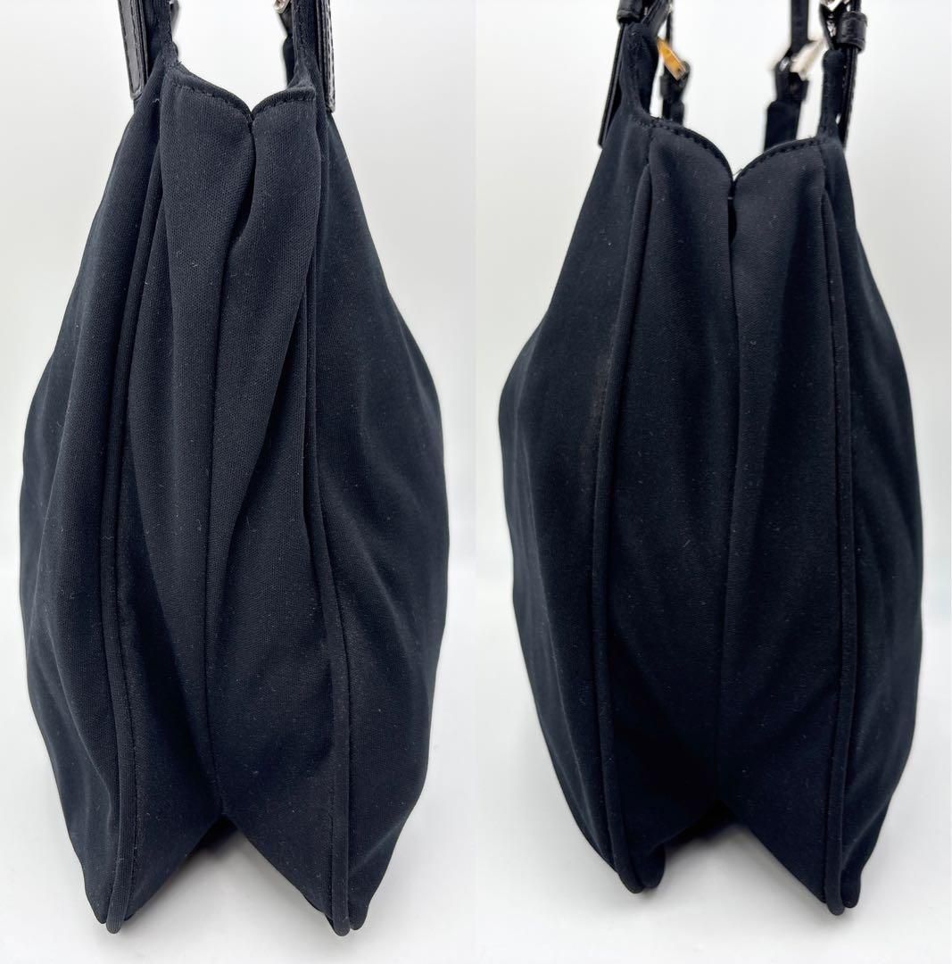 フェンディ マンマバケット 黒 ジャージ ショルダーバッグ FF金具 ワン