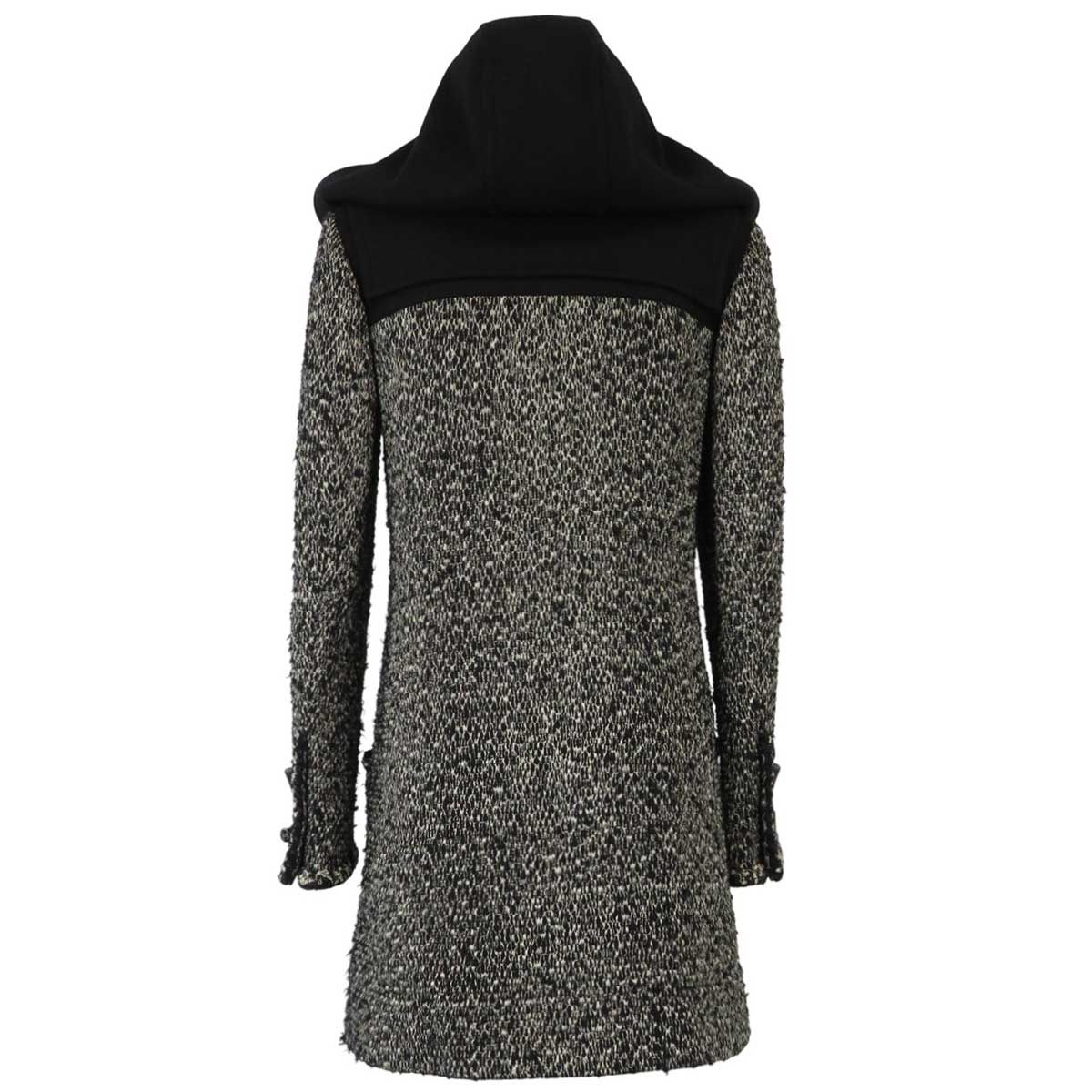 CHANEL ダッフルコート ブラック・ホワイト 38 CHANEL ダッフルコート ブラック・ホワイト 38 CHANEL ダッフルコート