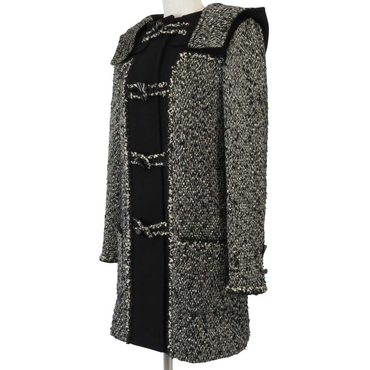 シャネル ココマーク フード付き ツイード ダッフルコート