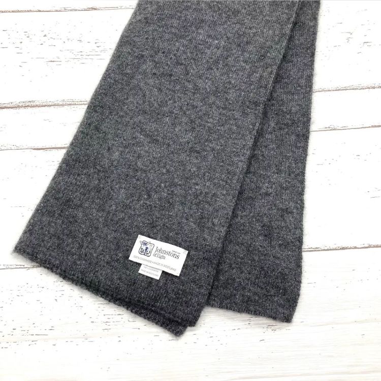 極美品❣️Johnstons of Elginジョンストンズ マフラーグレー - メルカリ