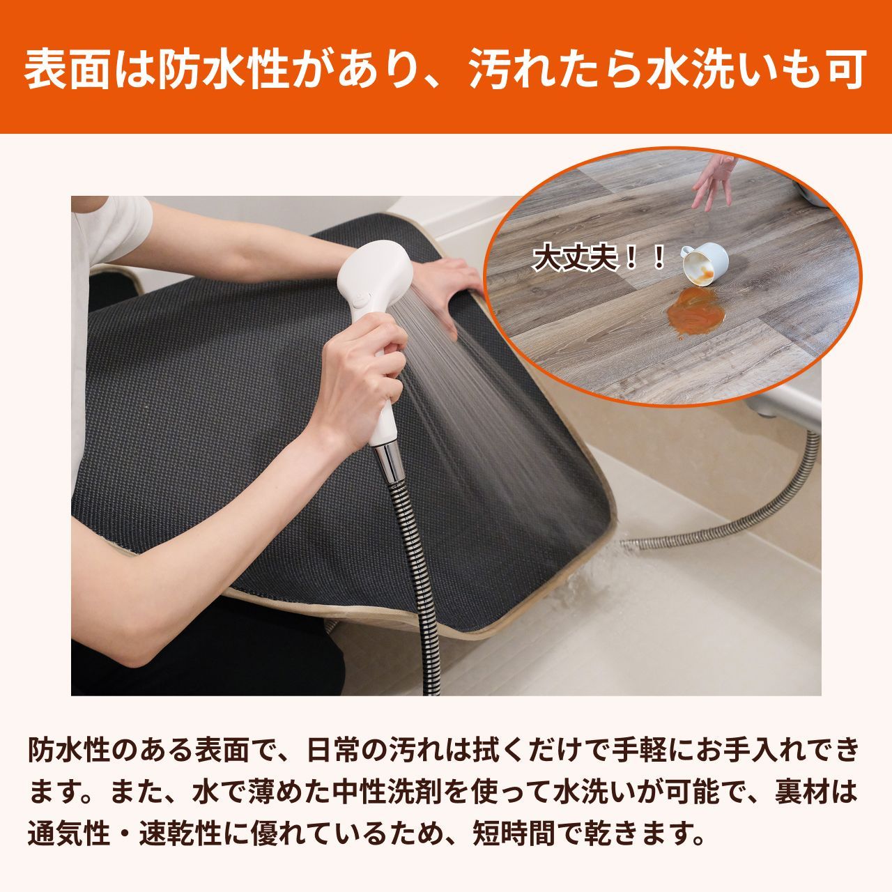 快適防音マットウッド 70cm×160cm 防音マット 防音シート ラグ 床 騒音