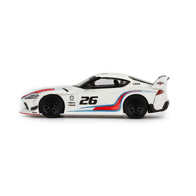 028 スープラ LBWK リバティウォーク仕様 1/18スケール ミニカー 1/18スケール Top Speed「LB☆WORKS トヨタ・GRスープラ」(ホワイト