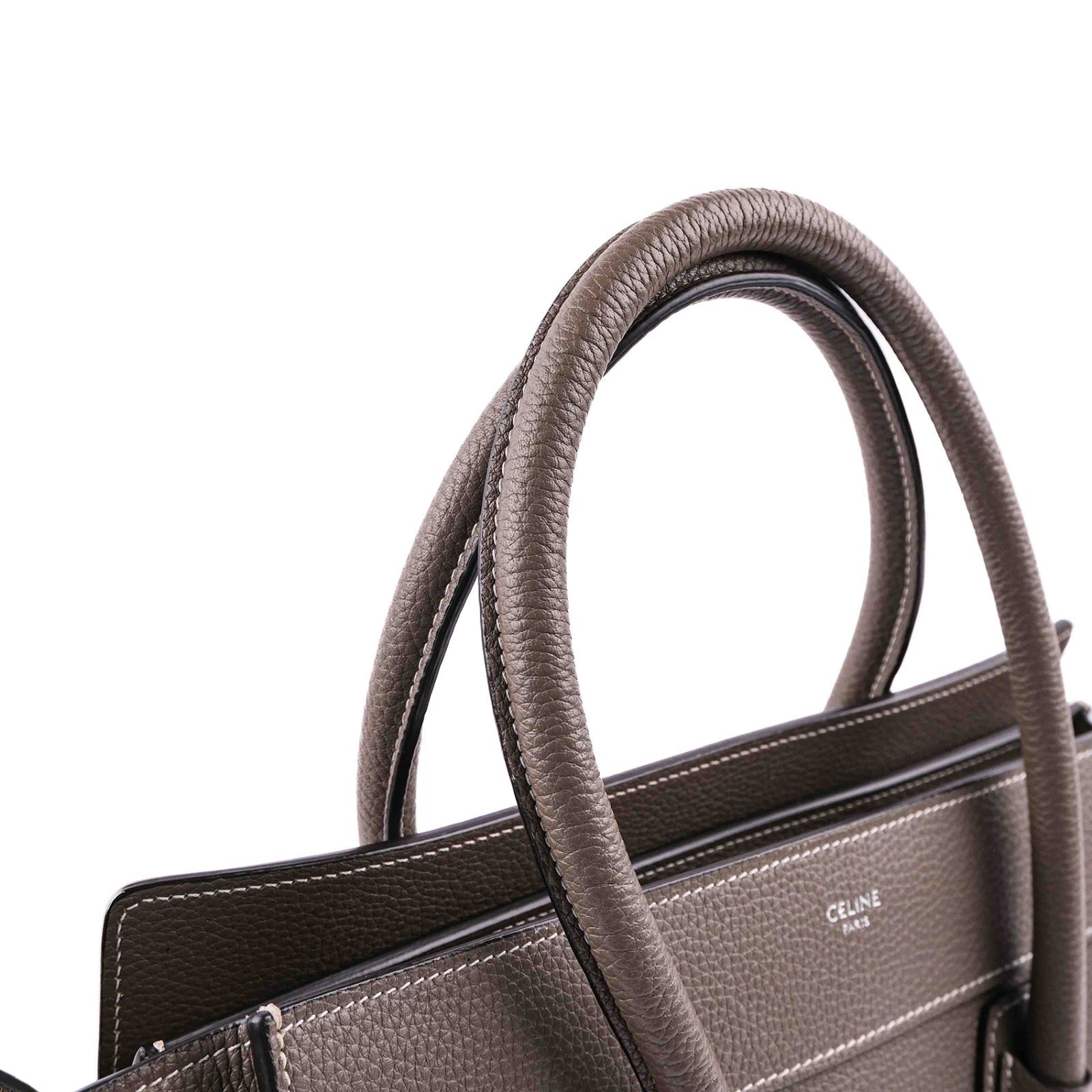 中古】セリーヌ ラゲージ マイクロショッパー レザー ハンドバッグ