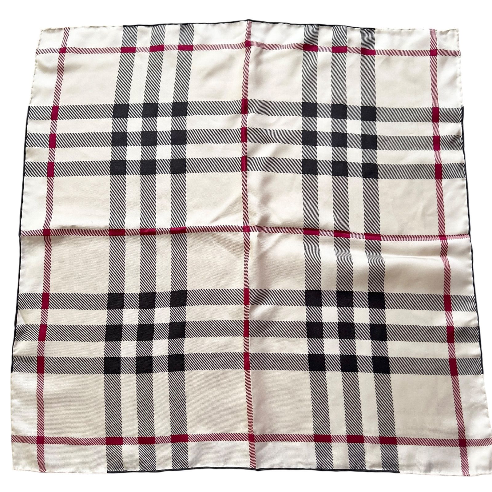 BURBERRY バーバリー ノバチェック シルク スカーフ 美品 イタリア製 