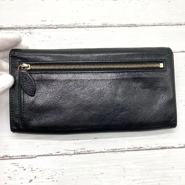 美品❣️ MULBERRY マルベリー レザー ターンロック二つ折り長財布