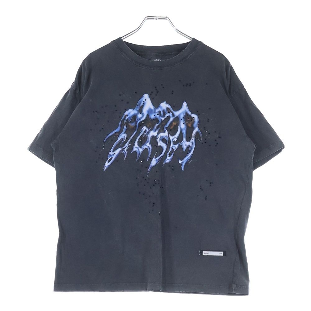 SATISFY サティスファイ メンズ ダメージ Tシャツ グレー系 NO BRAND (ノーブランド) SATISFY サティスファイ MOTHTECH T-SHIRT