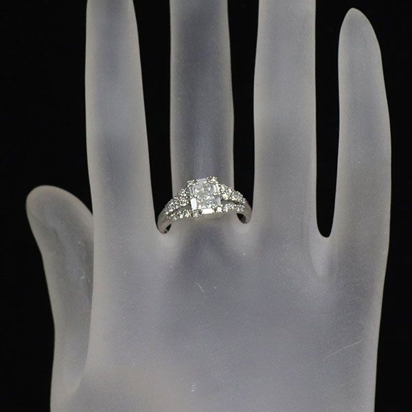 GSTV Pt950 ダイヤモンド リング 0.80ct ミステリーセッティング