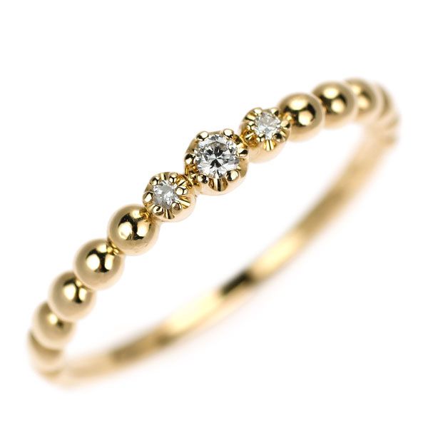 スタージュエリー K18YG ダイヤモンドリング D:0.03ct スタージュエリー K18YG ダイヤモンドリング D:0.03ct スター