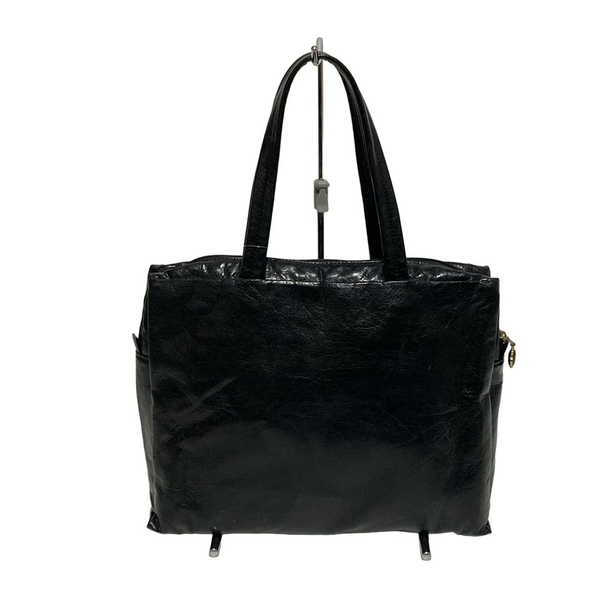 【美品】FEILER フェイラー　ハンドバッグ　ラウンド　ラメ　ブラック　希少 FEILER(フェイラー) ハンドバッグ - 黒×パープル×マルチ 花柄 - メルカリ