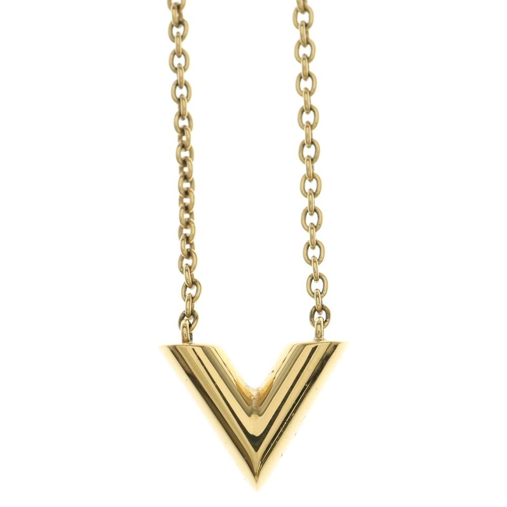LOUIS VUITTON (ルイヴィトン) エッセンシャルV ネックレス ゴールド