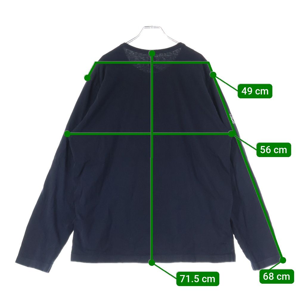 CHROME HEARTS (クロムハーツ) YNOT L/S TEE フロントロゴ刺繍 袖CH