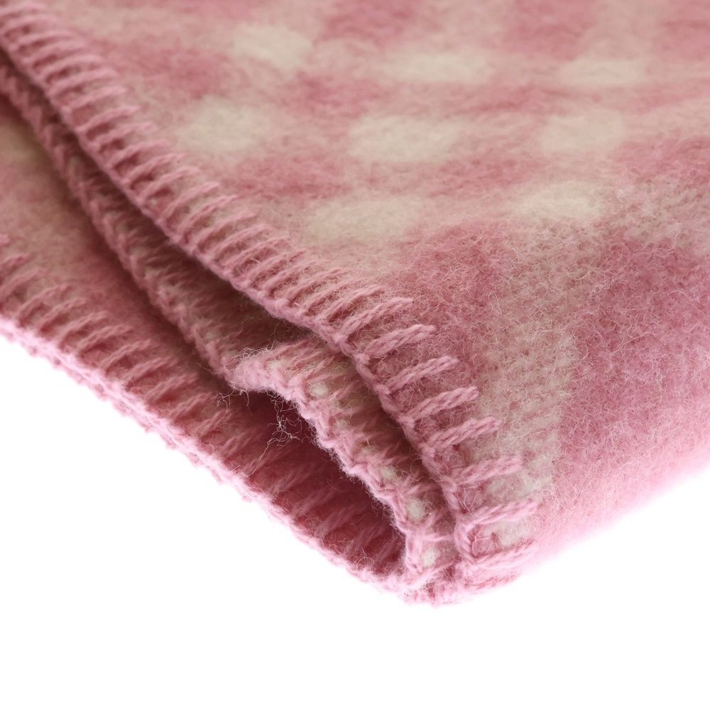  バーバリー ノバチェック総柄 ブランケットステッチ ウール マフラー ピンク 8114367 その他 その他