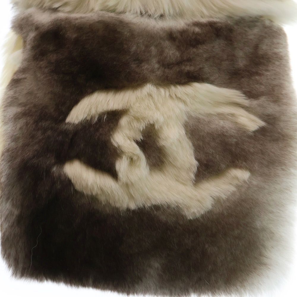 Bluemoon ☪︎*·̩͙ 様　CHANEL オリラグ　マフラー　ココマーク CHANEL シャネル オリラグマフラー ココマーク マトラッセ ブラック