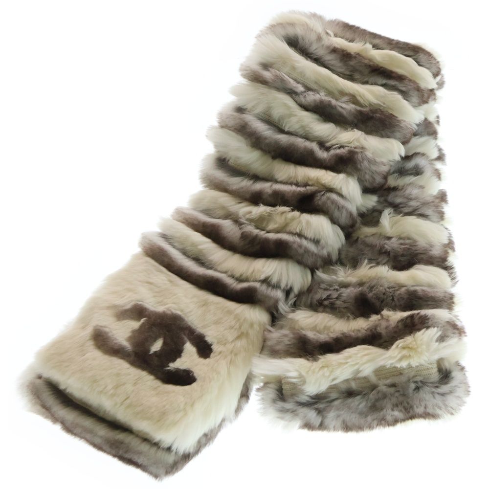 Bluemoon ☪︎*·̩͙ 様　CHANEL オリラグ　マフラー　ココマーク CHANEL シャネル オリラグマフラー ココマーク マトラッセ ブラック