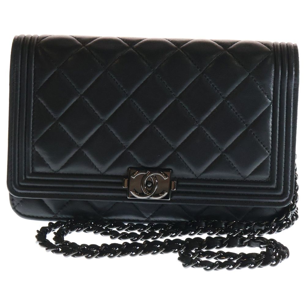 シャネル長財布 ボーイシャネルチェーンウォレットラムスキン※リメイク済み 楽天市場】シャネル チェーンウォレット ボーイシャネル シルバー金具