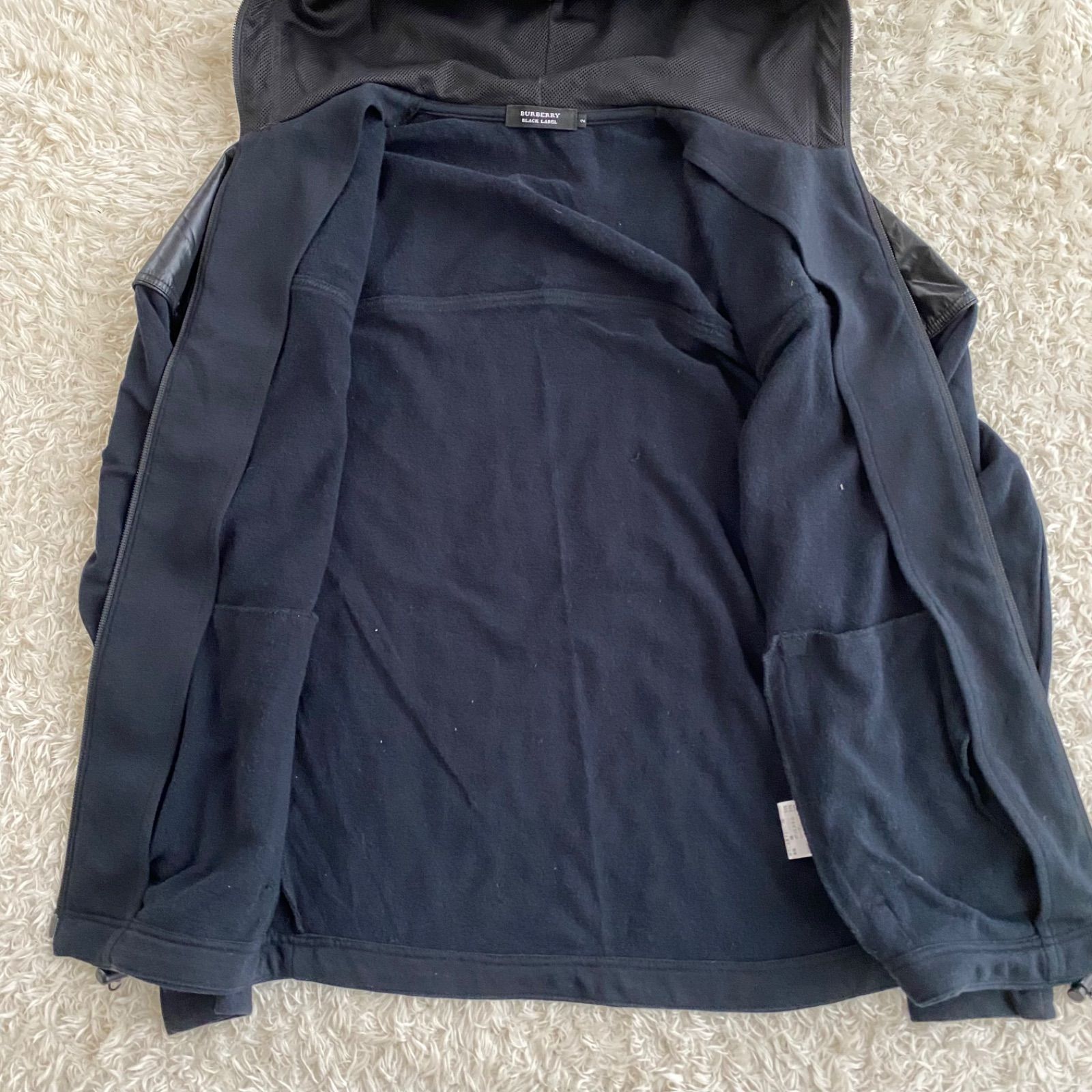 美品！BURBERRY BLACK LABEL バーバリー ジップパーカー 切り替え