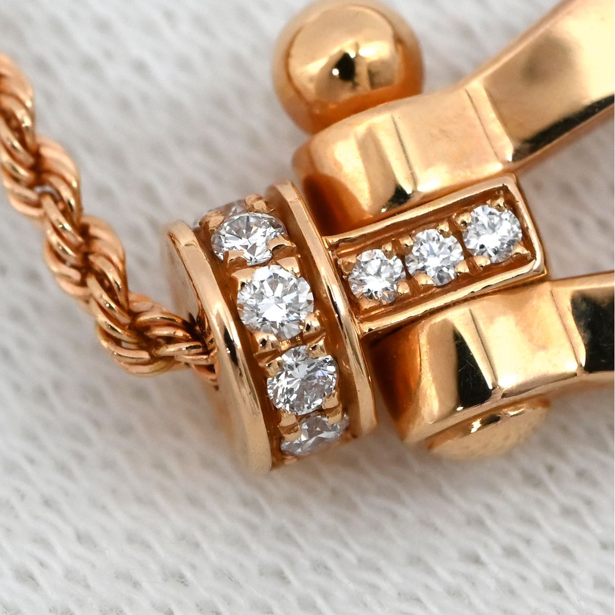 フレッド FRED ネックレス フォース10 MM ダイヤモンド ピンクゴールド