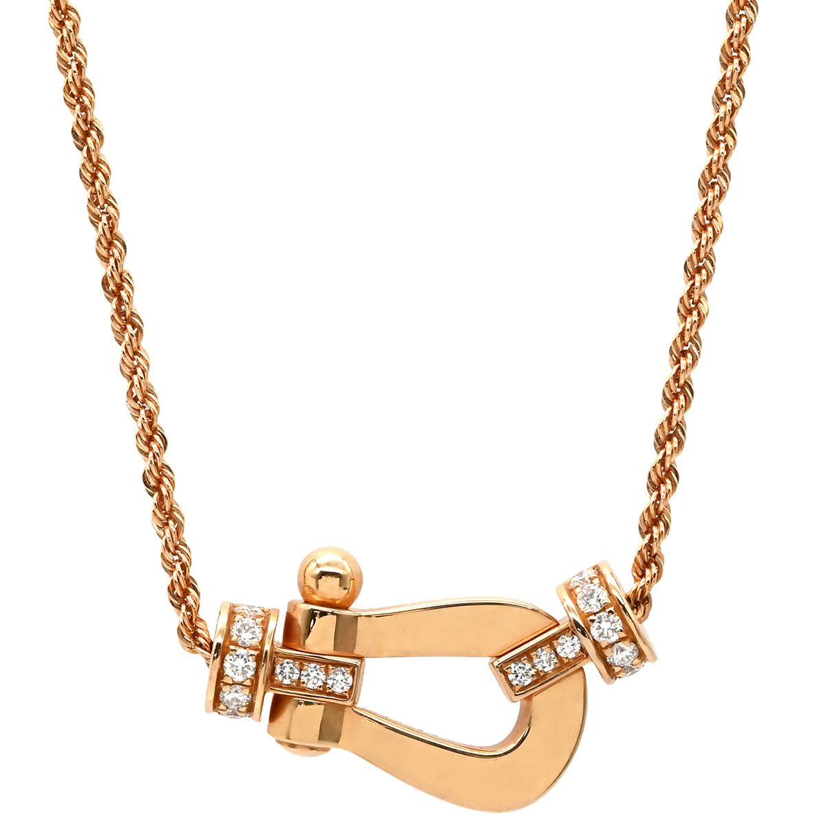 フレッド FRED ネックレス フォース10 MM ダイヤモンド ピンクゴールド