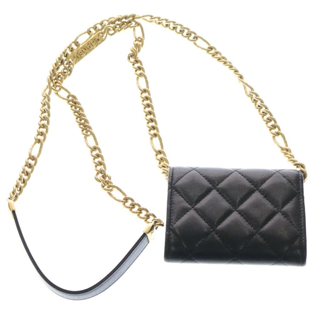 CHANEL (シャネル) マトラッセ ココマーク ミニ チェーンウォレット