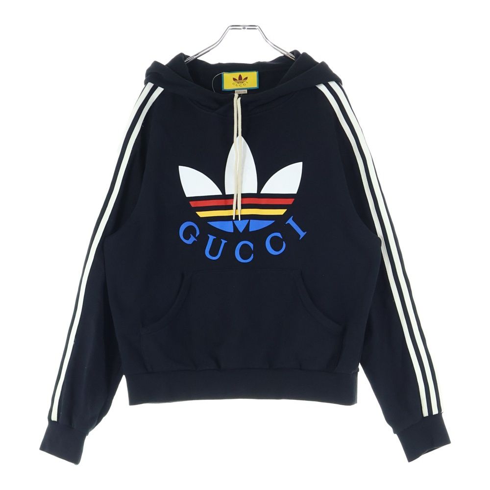 GUCCI (グッチ) ×adidas アディダス トレフォイル ロゴプリント プル