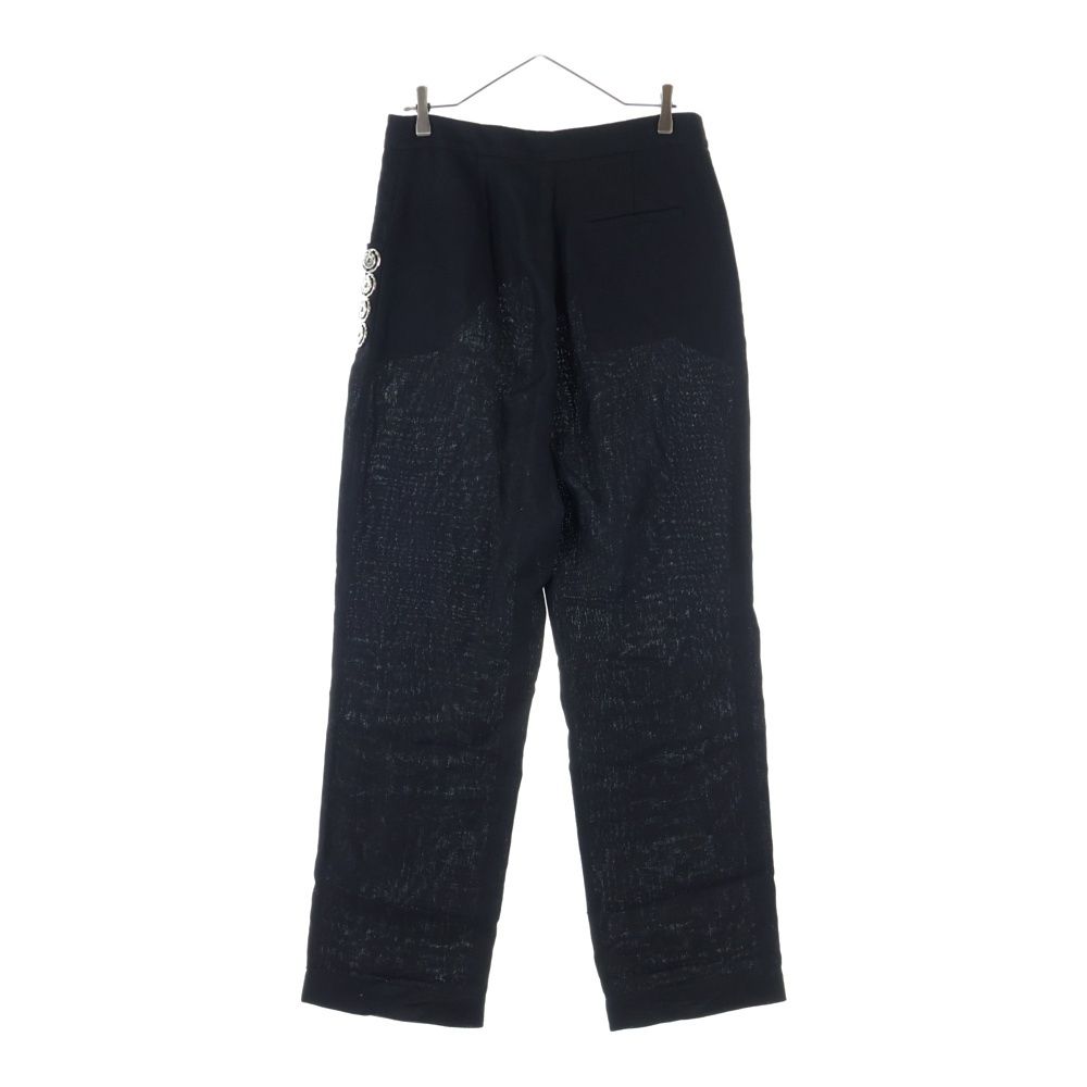 LOEWE (ロエベ) シルバー装飾リネンスラックスパンツ ストレートパンツ