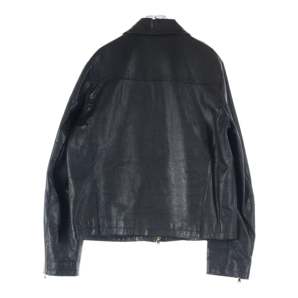 Cinquanta (チンクアンタ) ジップアップ レザージャケット ブラック