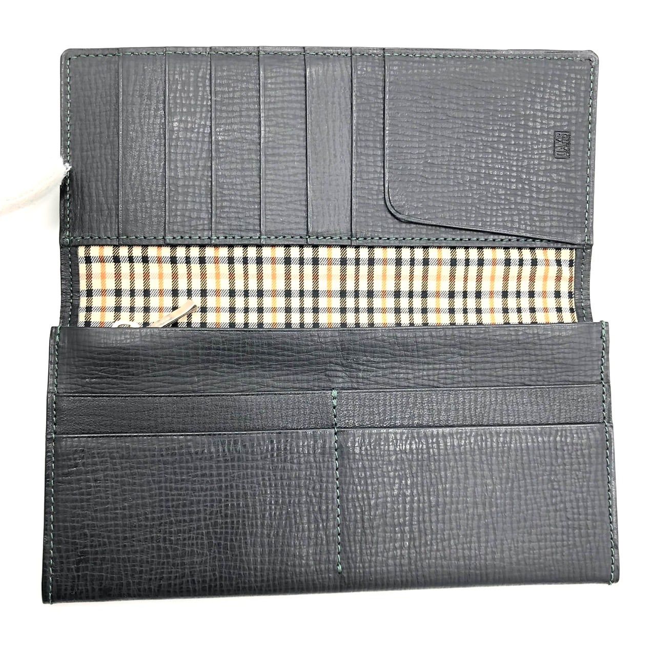 美品】DAKS ダックス 長財布 レザー 黒 チェック 札入れ カード入れ 箱 