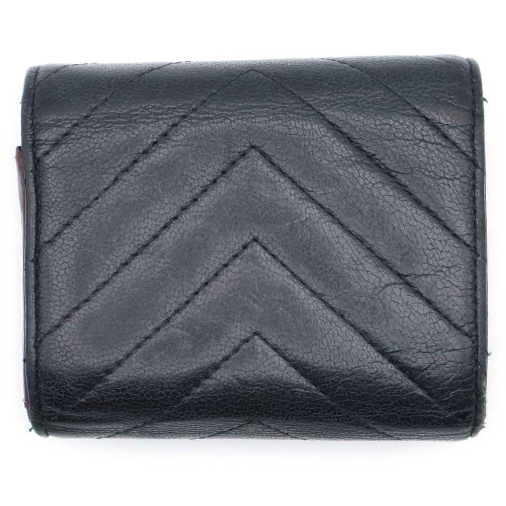 CHANEL☆鑑定済☆ラムスキン Vステッチ シェブロン ココマーク3つ折り財布 CHANEL (シャネル) ココマーク シェブロン Vステッチ キャビアスキン