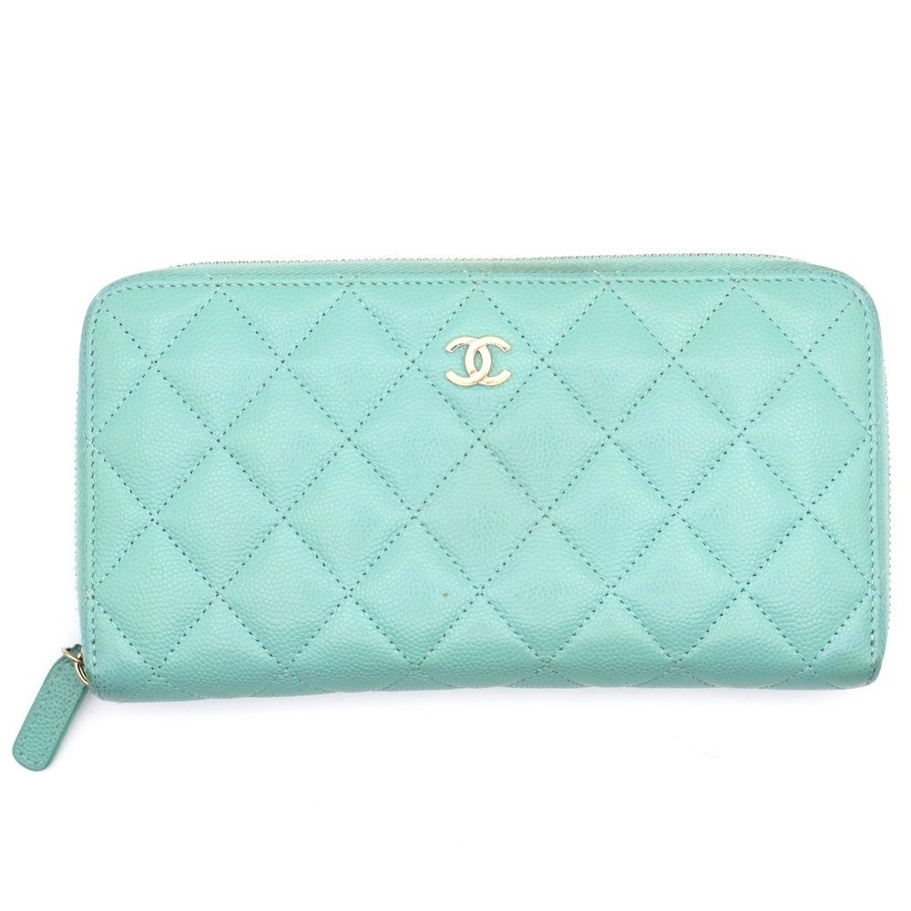 CHANEL (シャネル) ココマーク マトラッセ キャビアスキン レザー