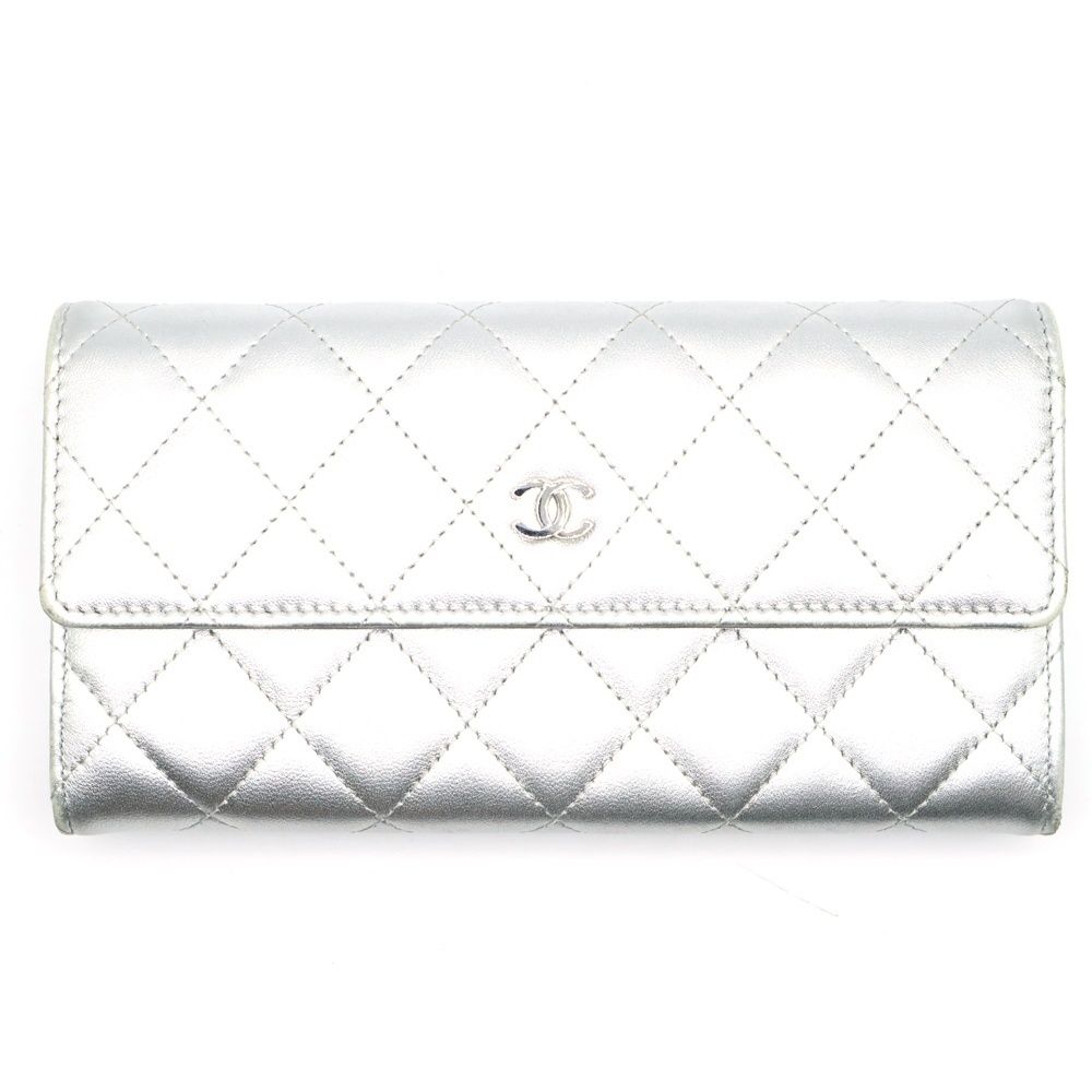 CHANEL (シャネル) ココマーク マトラッセ ラムスキン レザー ロング