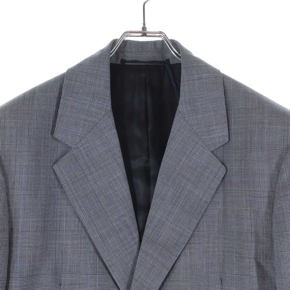 PRADA (プラダ) シングルブレスト モヘアウール チェック柄 袖ロゴ