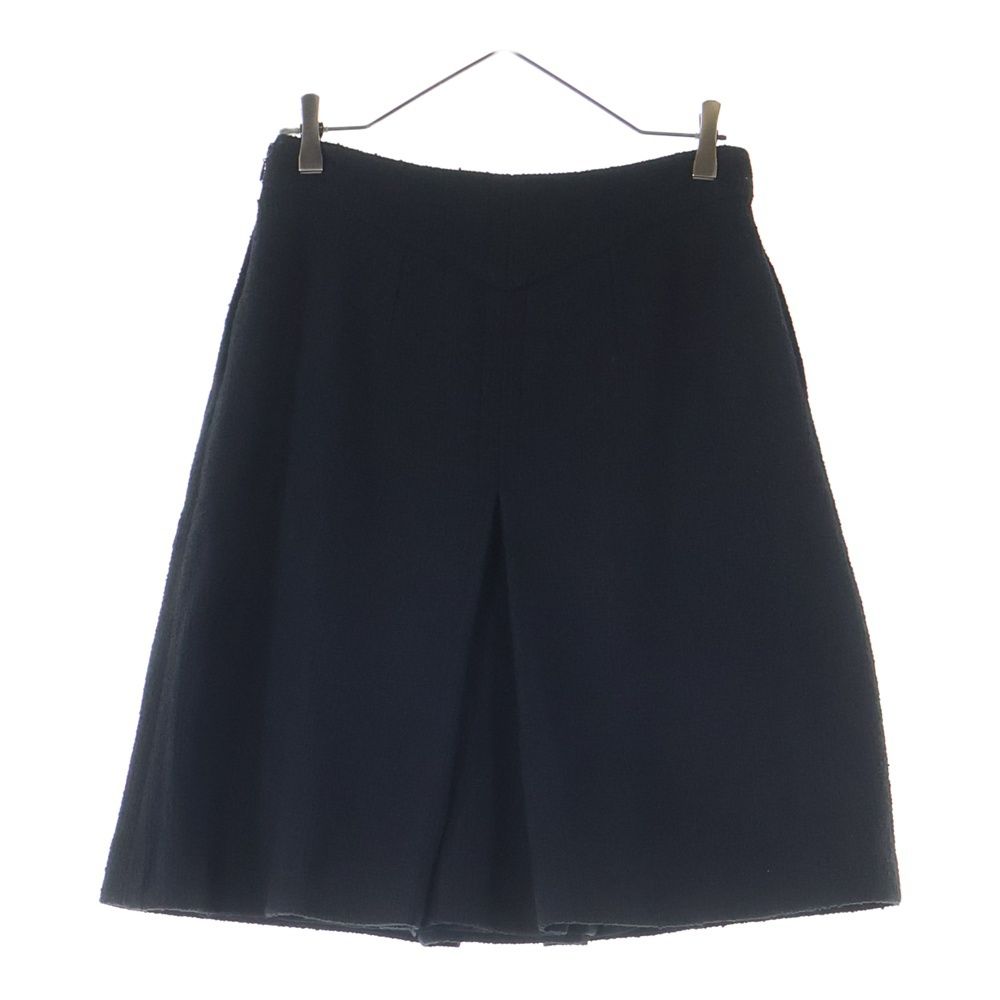 CHANELシャネル 上品なシルクのフレアスカートCHANELロゴ size34 CHANEL (シャネル) ココマーク ロゴプレート コットン ツイード