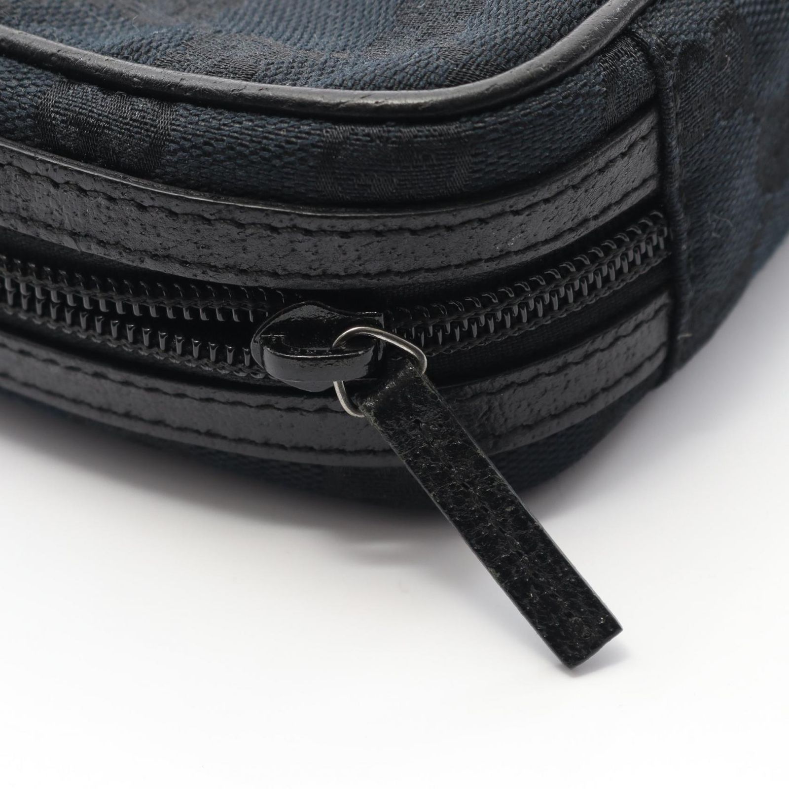 グッチ GUCCI ポーチ GGキャンバス 153129 ブラック キャンバス レザー