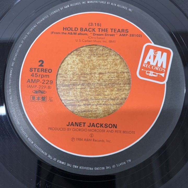 国内見本盤　プロモ写真付７インチジャネット・ジャクソン ふたりのラブソング 国内見本盤プロモ写真付7インチジャネット・ジャクソン ふたりの