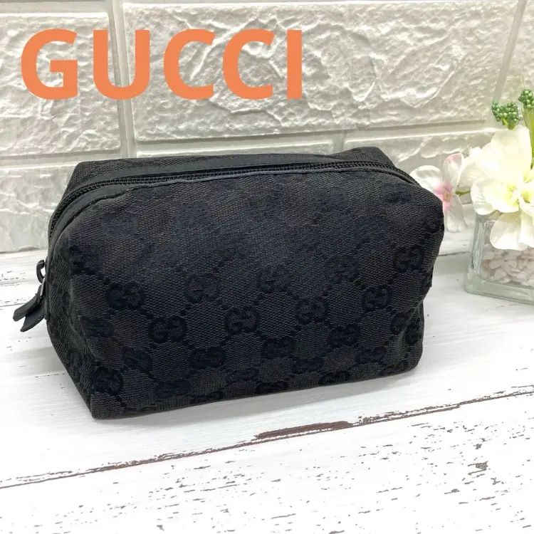 グッチ　Gucci   小物入れ GUCCI グッチ 29595 GG柄メイクポーチ小物入れマルチケースブラック