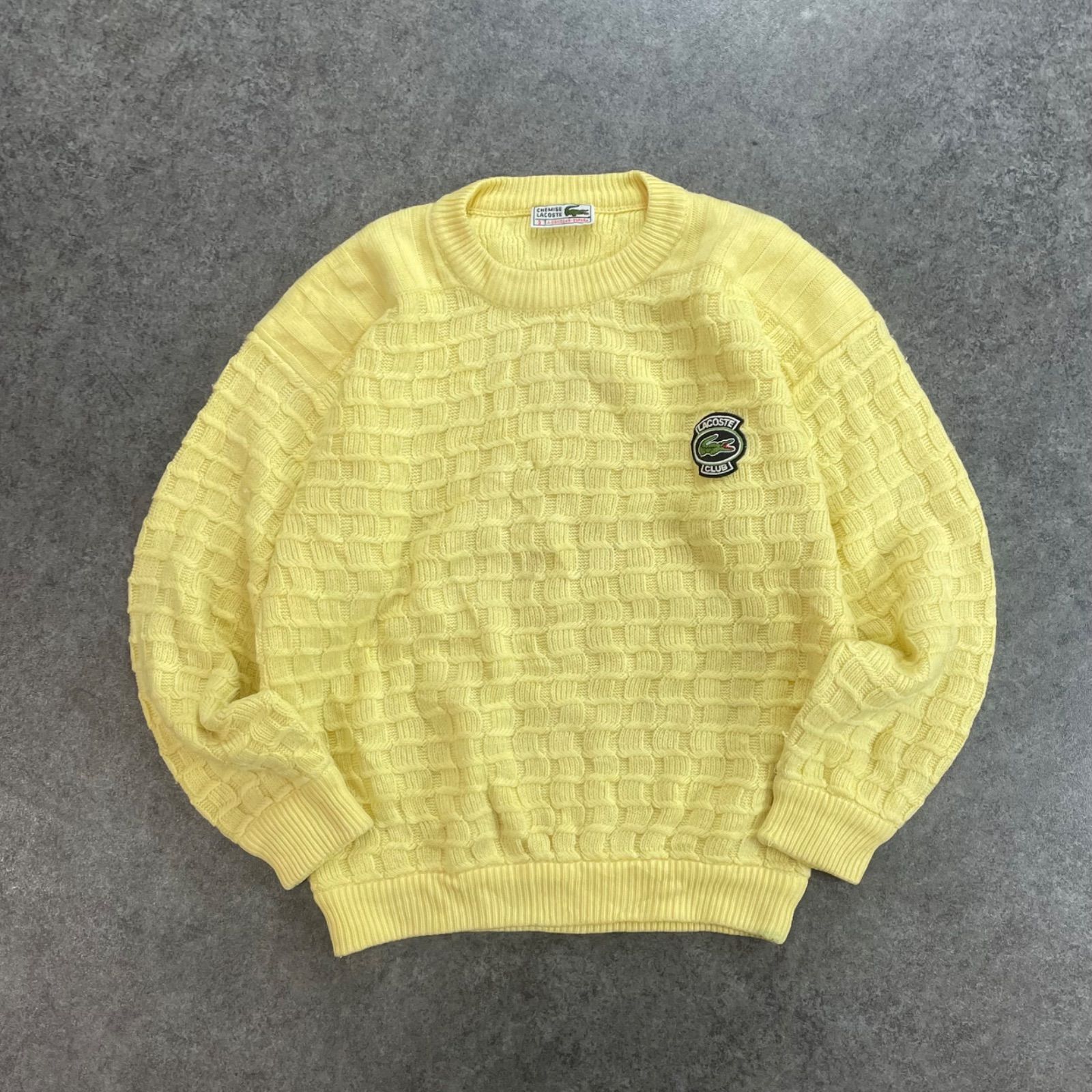 スペイン製 70s 80s Vintage CHEMISE LACOSTE Design Sweater フレンチ 