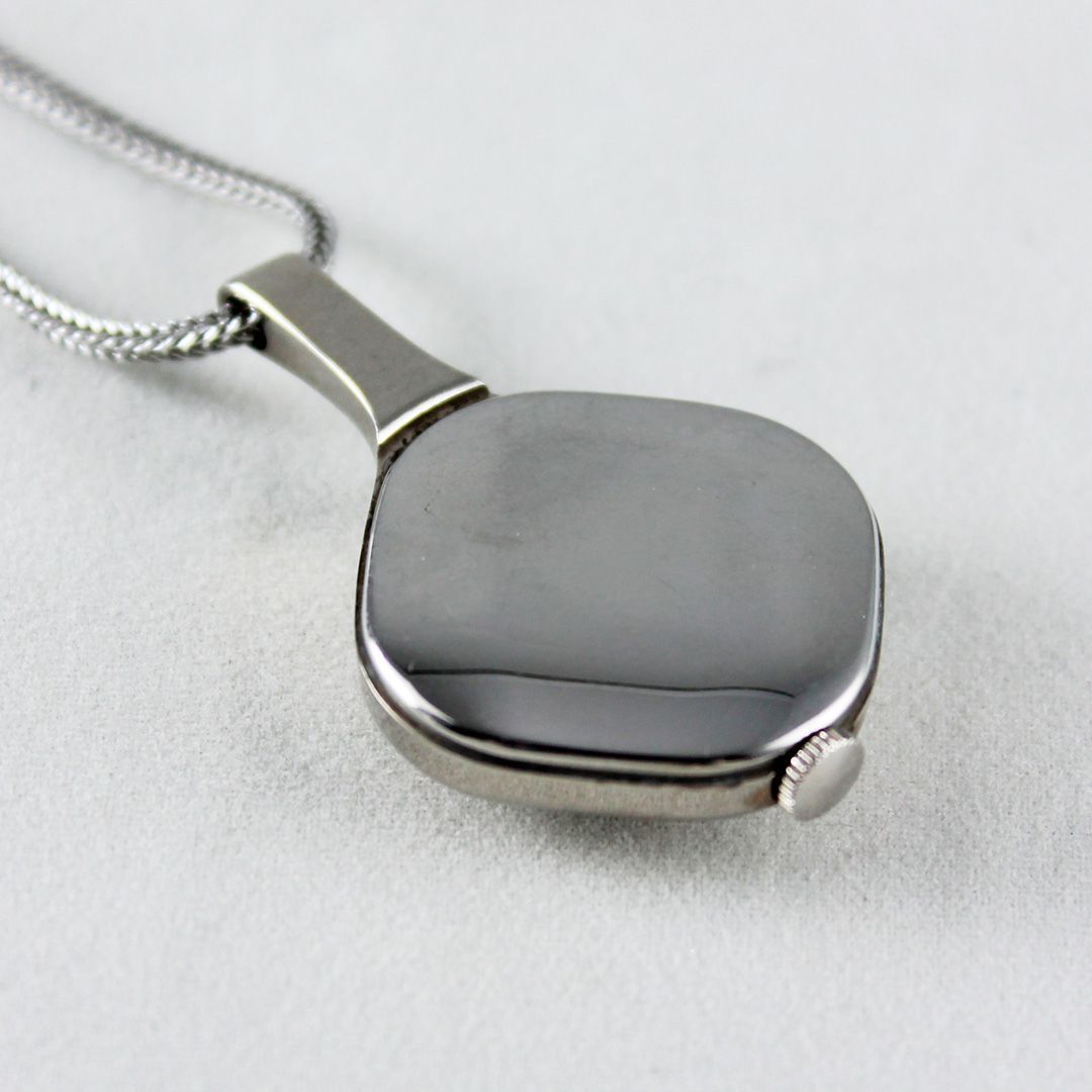 T74 SEIKO 手巻き ペンダントウォッチ 17石 シルバー 機械式