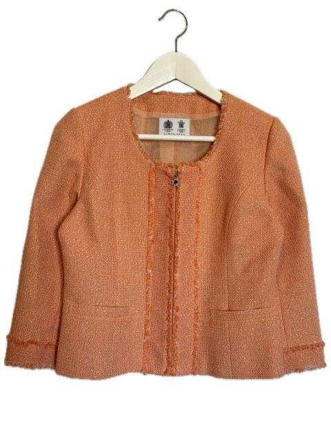 オースチン リード Austin Reed ツイード ノーカラー ジャケット 38