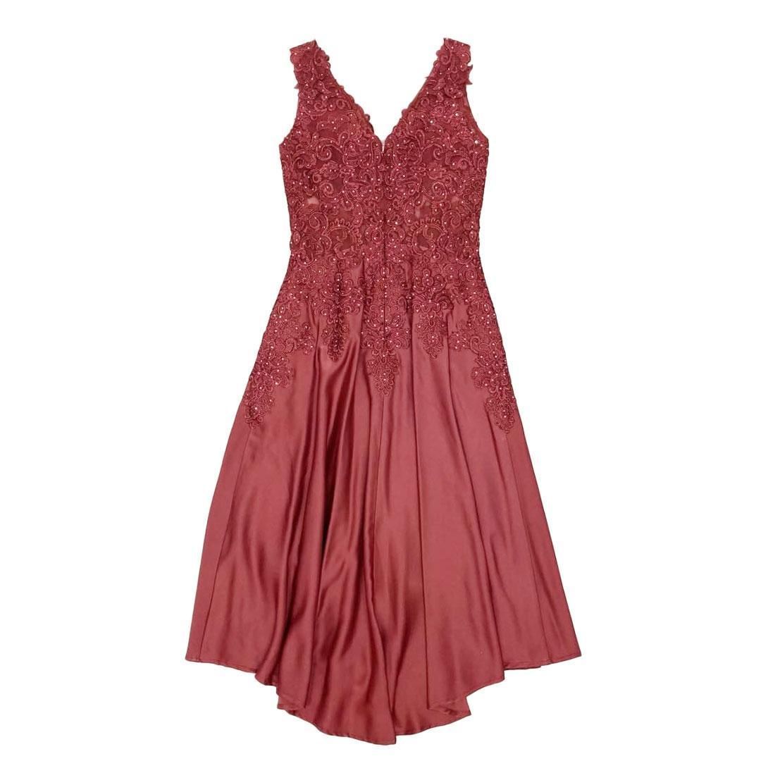 ERUKEI SETTAN / エルケイセッタン】レース Aライン ミディアムドレス